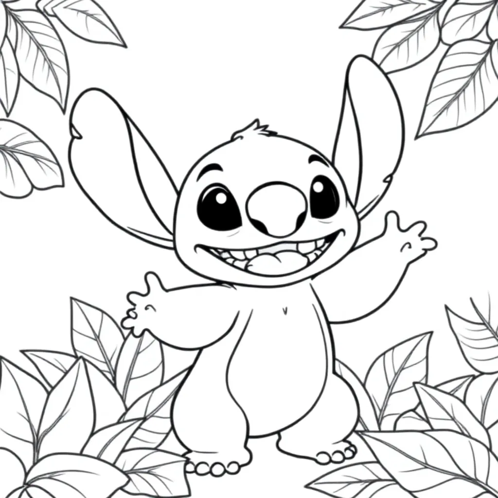 Free Stitch Coloring Page for Kids
