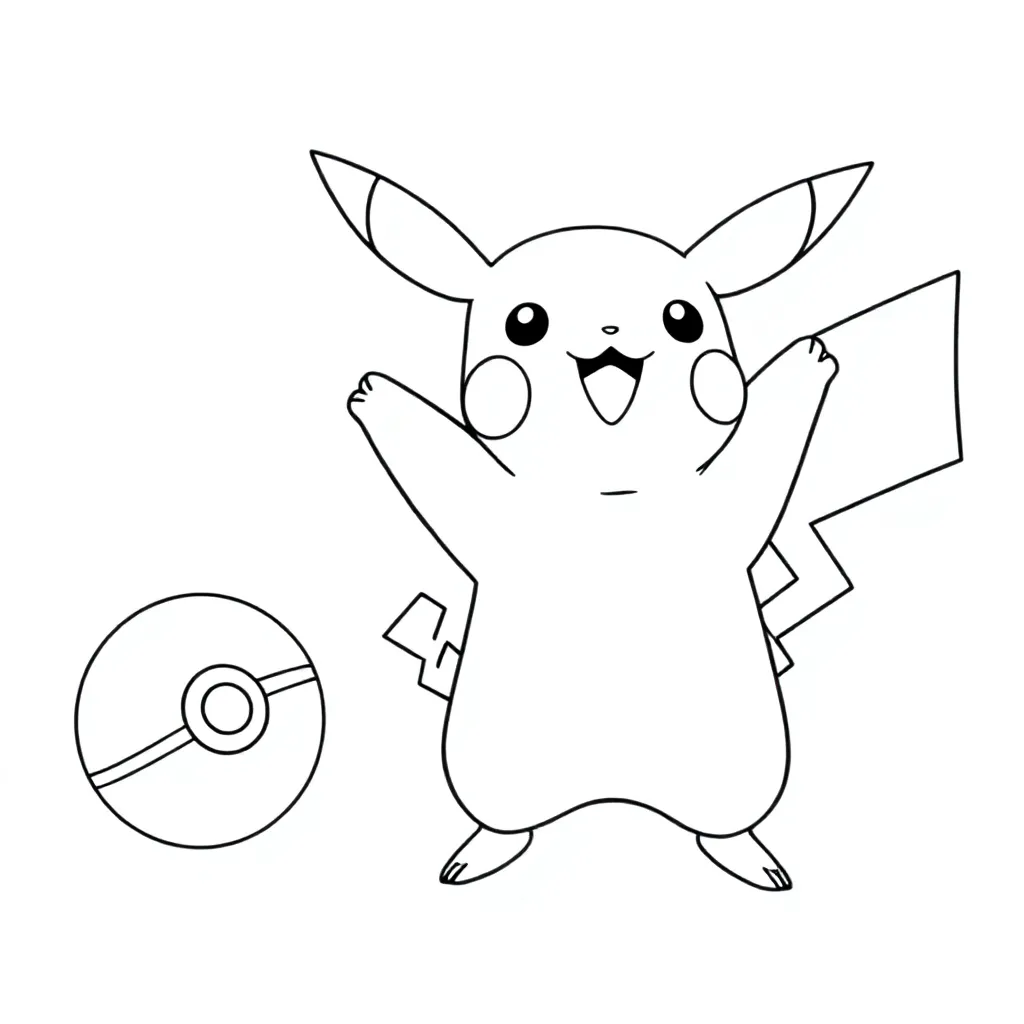 Free Pokemon Coloring Page for Kids