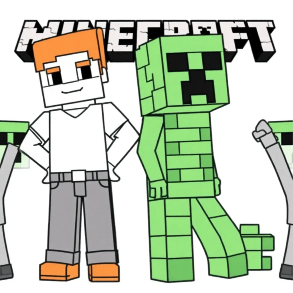 Free Minecraft Coloring Pages for Kids