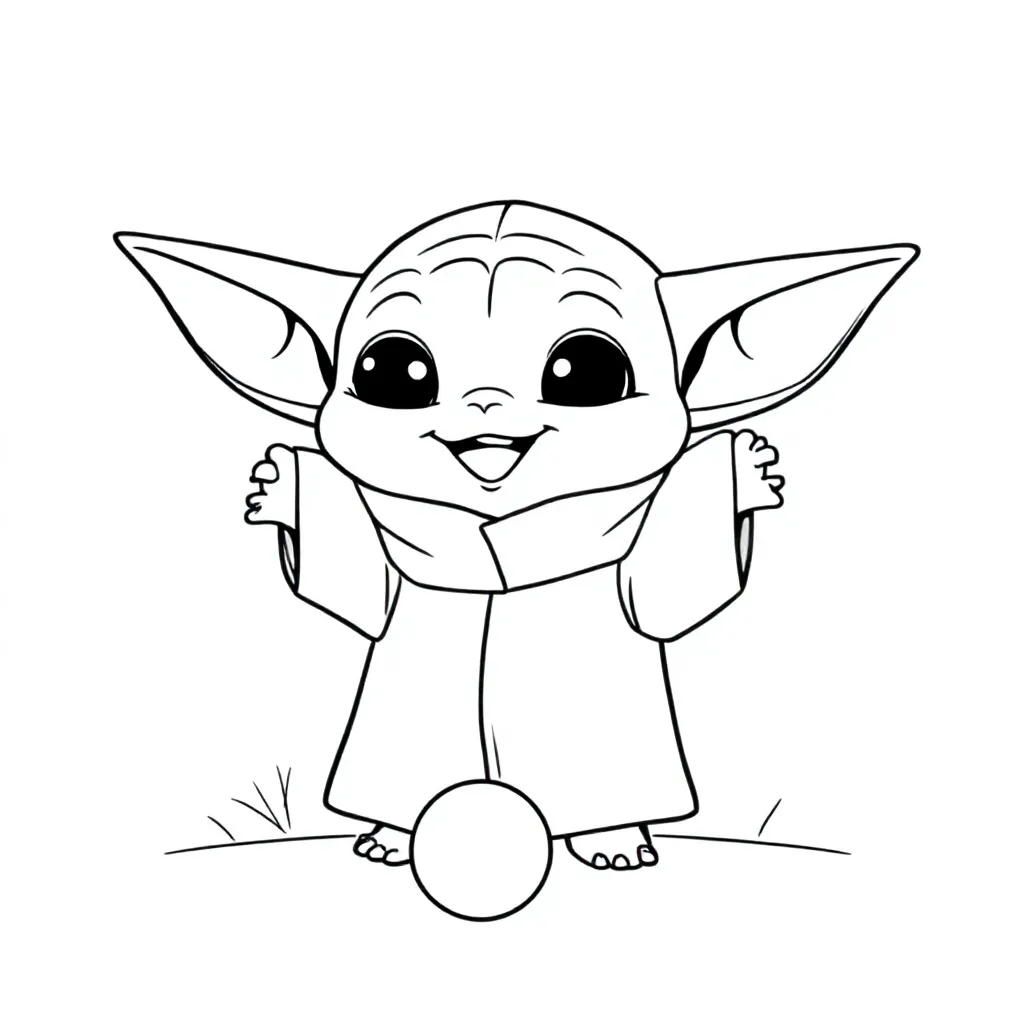 Coloring Page Grogu