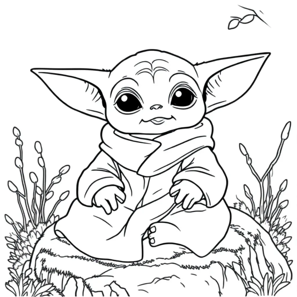 Coloring Page Grogu