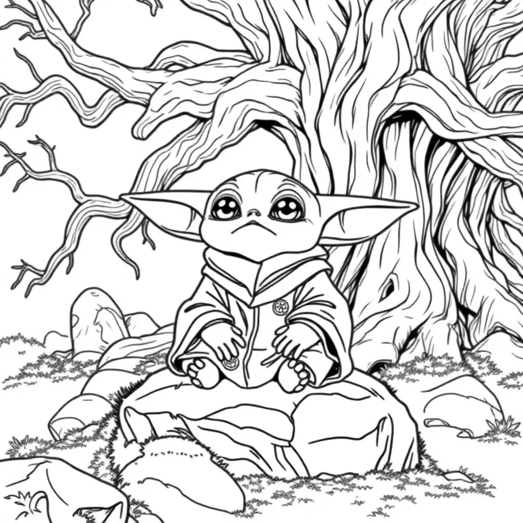 Coloring Page Grogu