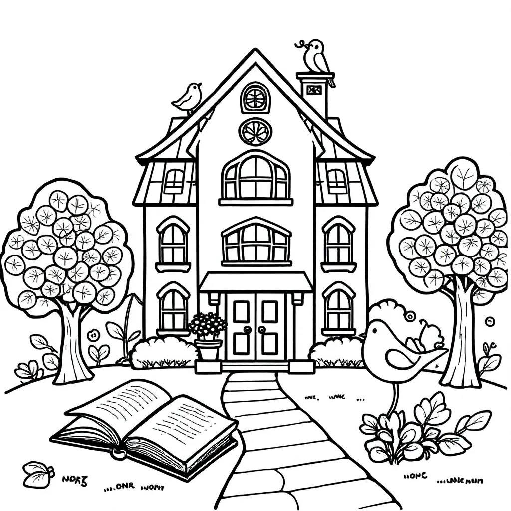 Free coloring page for CBS de Grünslach school.