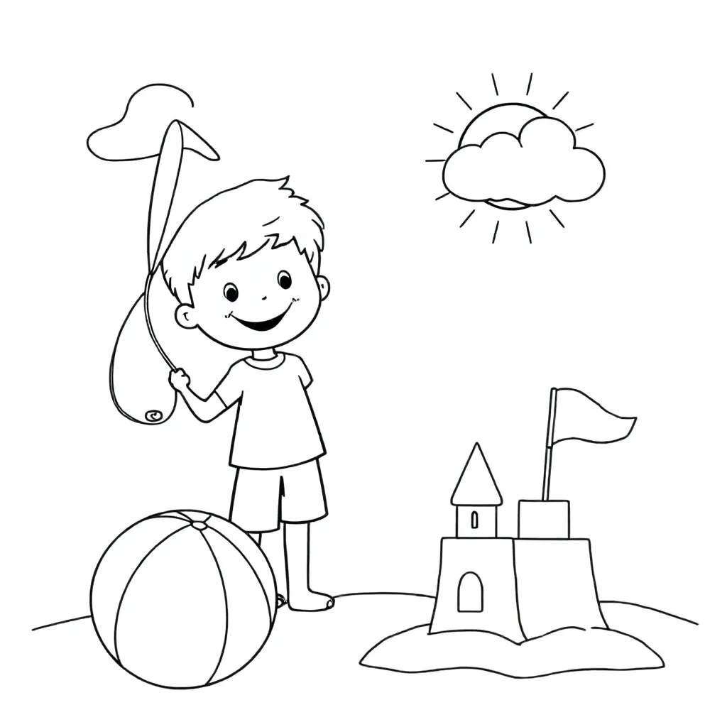 Free Summer Coloring Page for Kids