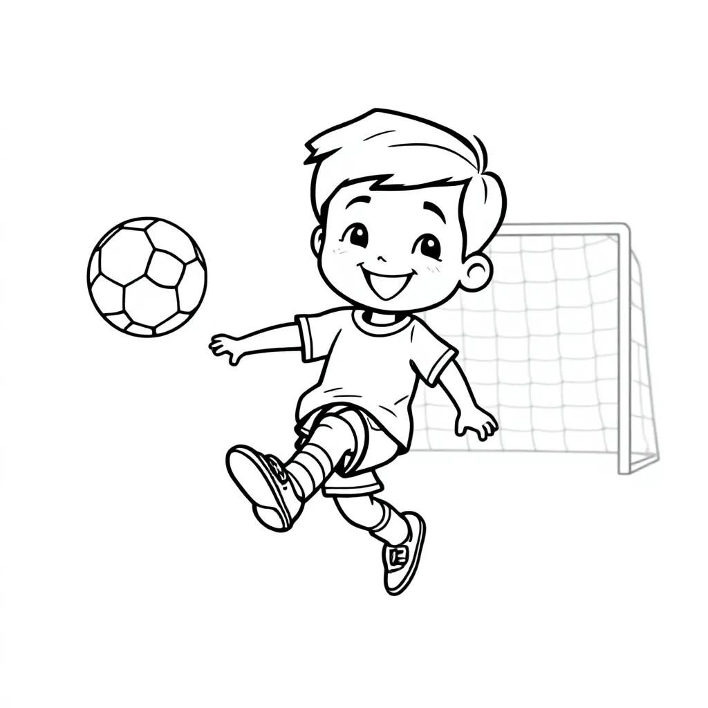 Free Football Coloring Page for Kids