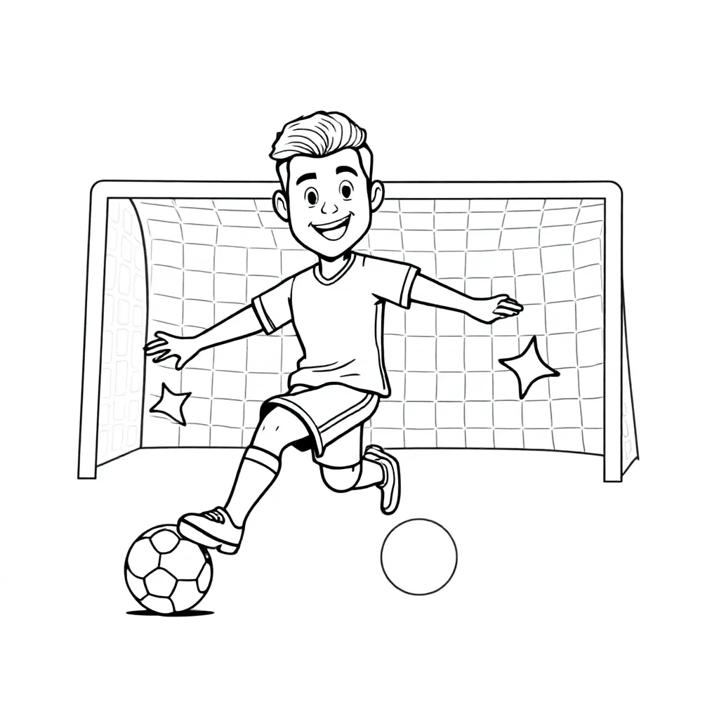 Free Cristiano Ronaldo Coloring Page for Kids