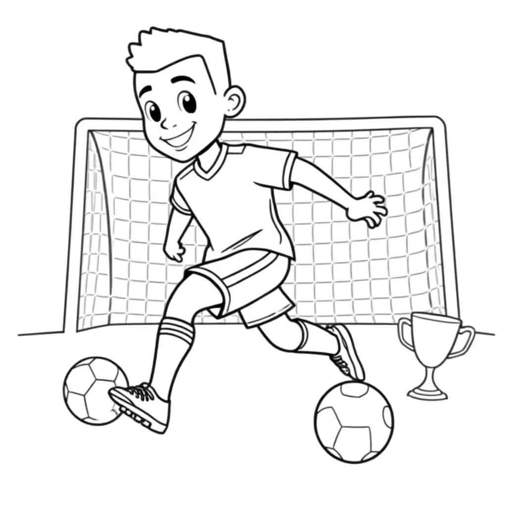 Free Mbappe Coloring Page for Kids