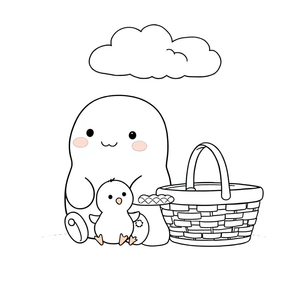 Free Molang Coloring Page for Kids