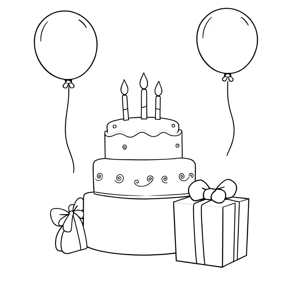 Free Birthday Coloring Pages for Kids
