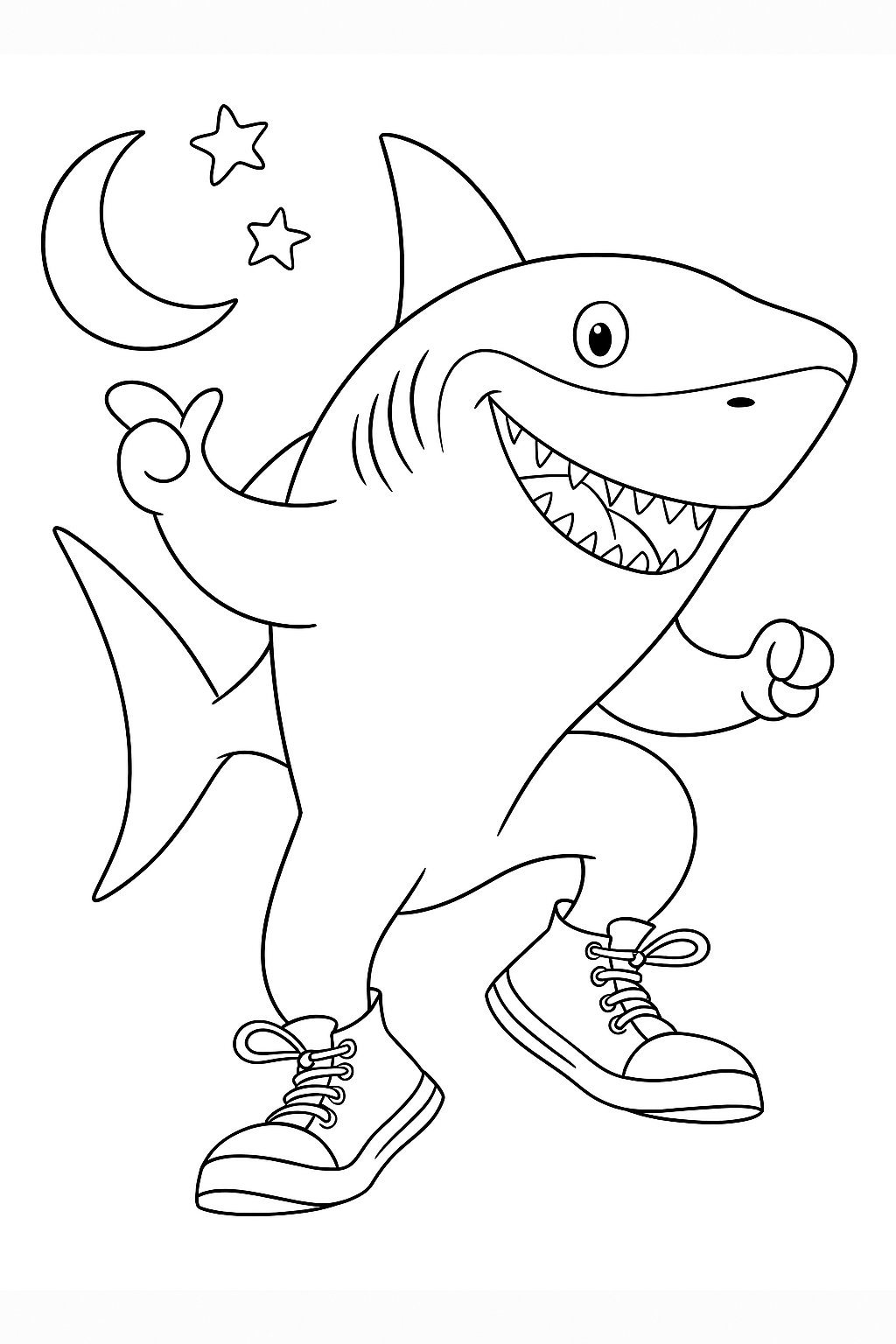 Free Tralalero Tralala Coloring Page - Variant 3 - Kids Coloring Sheet