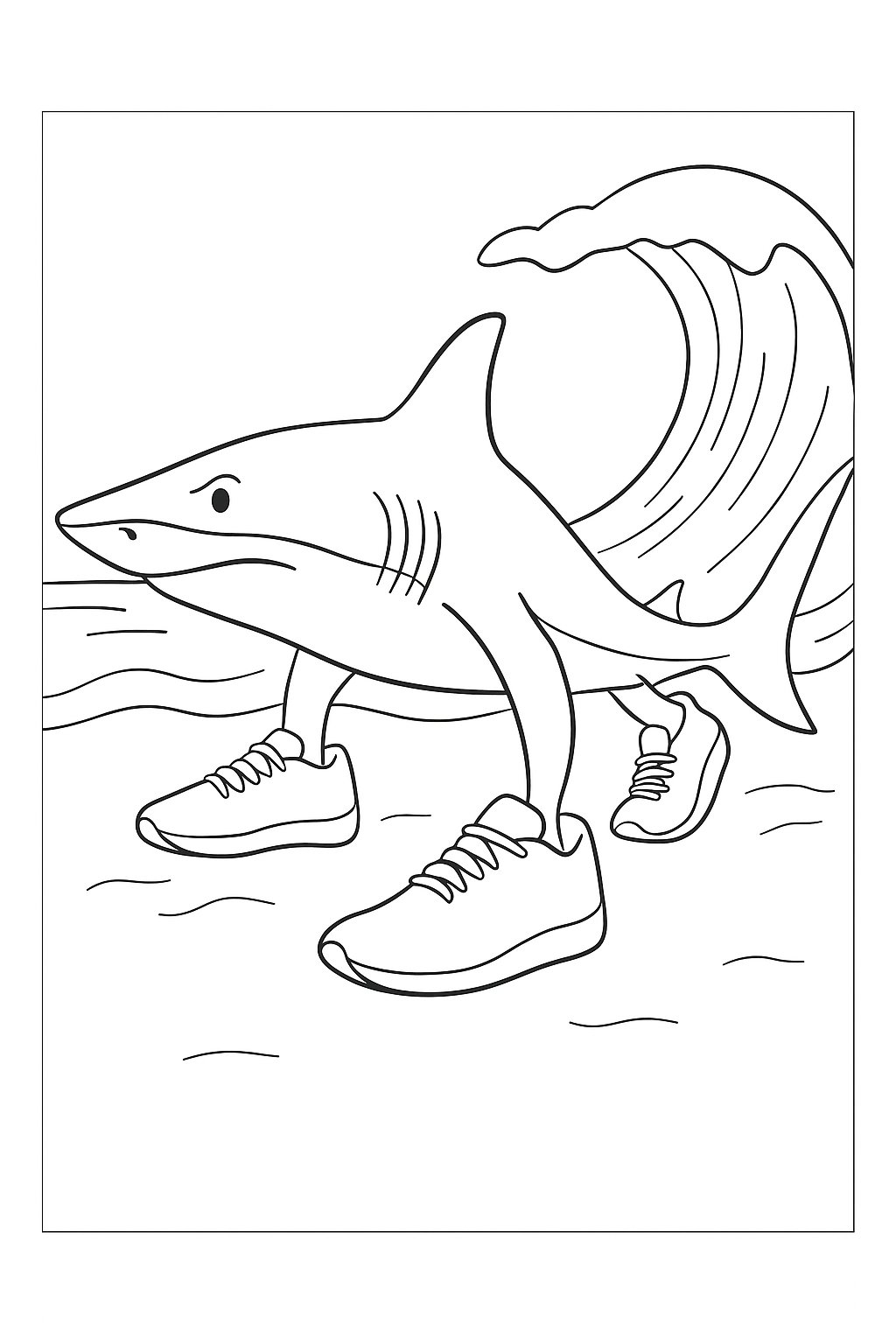 Free Tralalero Tralala Coloring Page - Variant 4 Kids Coloring Sheet