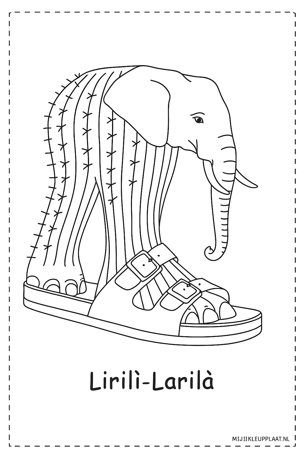 Free Lirilì Larilà Coloring Page - Variant 4 Coloring Page for Kids