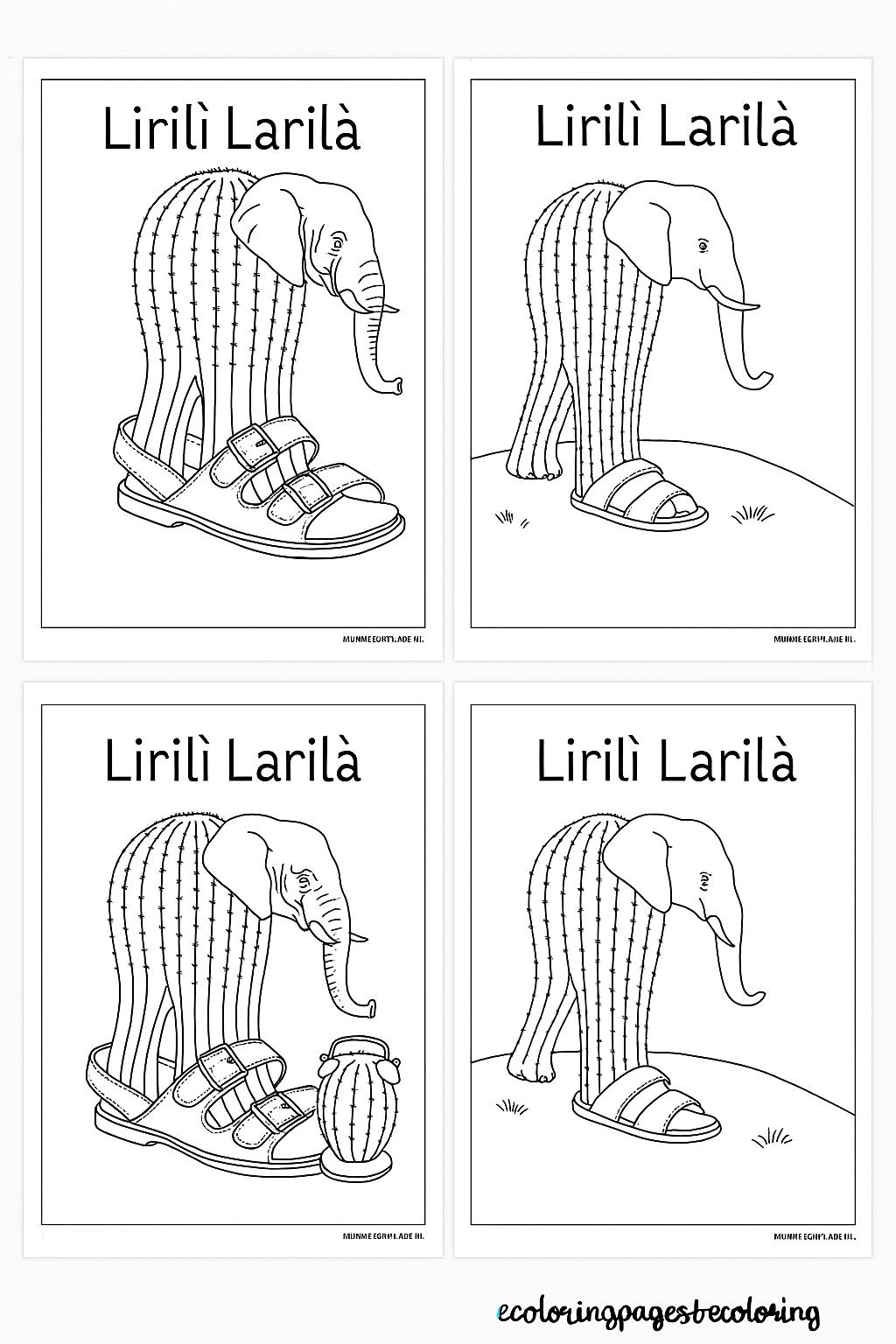 Free Lirilì Larilà Coloring Page - Variant 4 Coloring Page for Kids