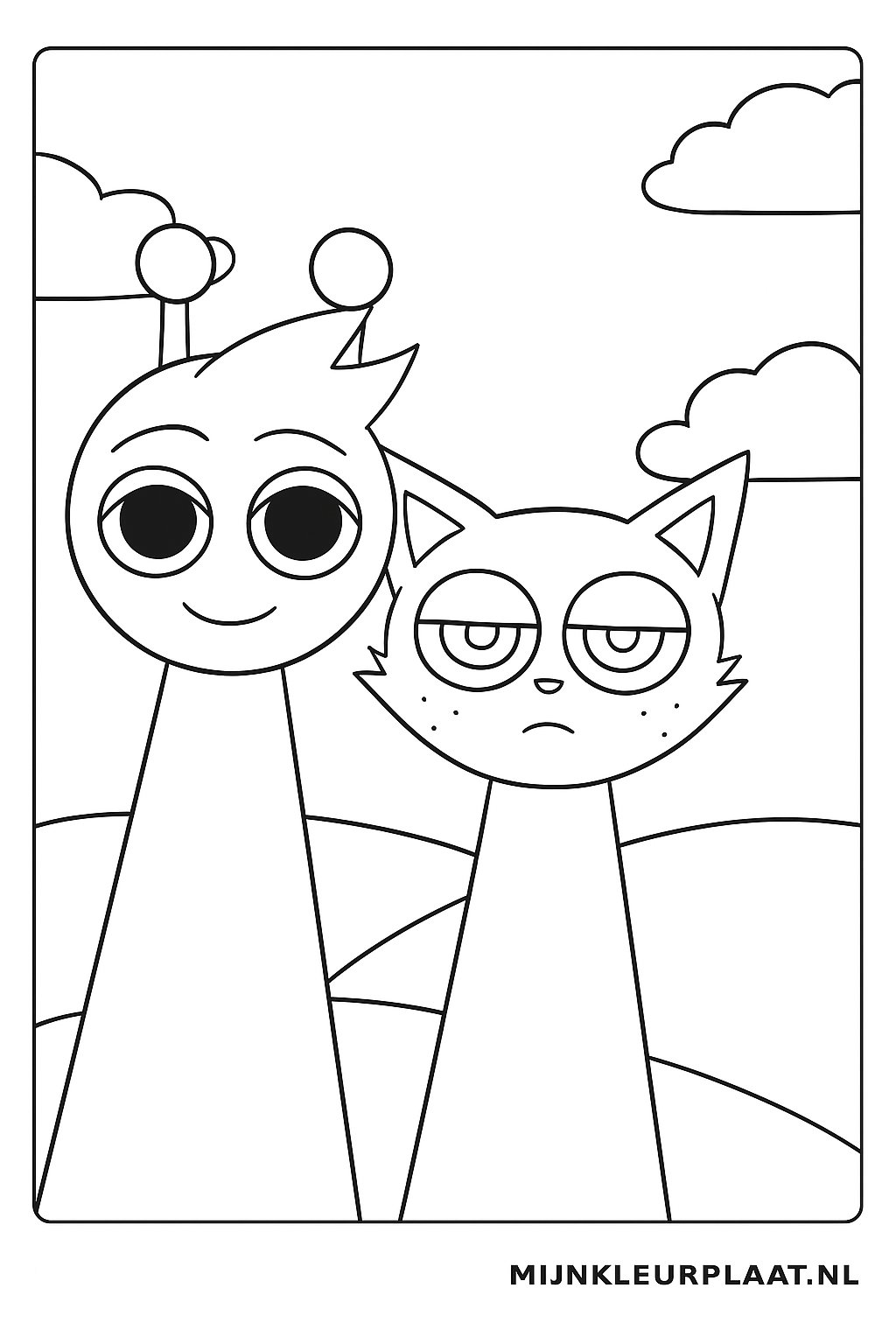 Sprunki Coloring Page Variant 4