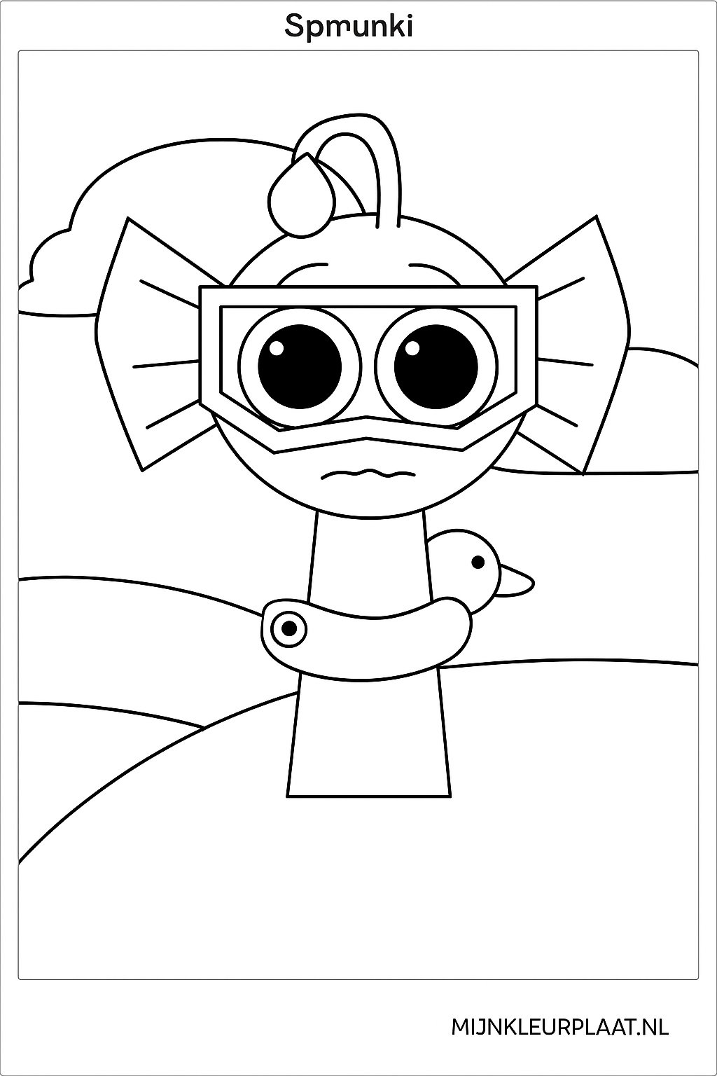 Coloring Page Sprunki Variant 2