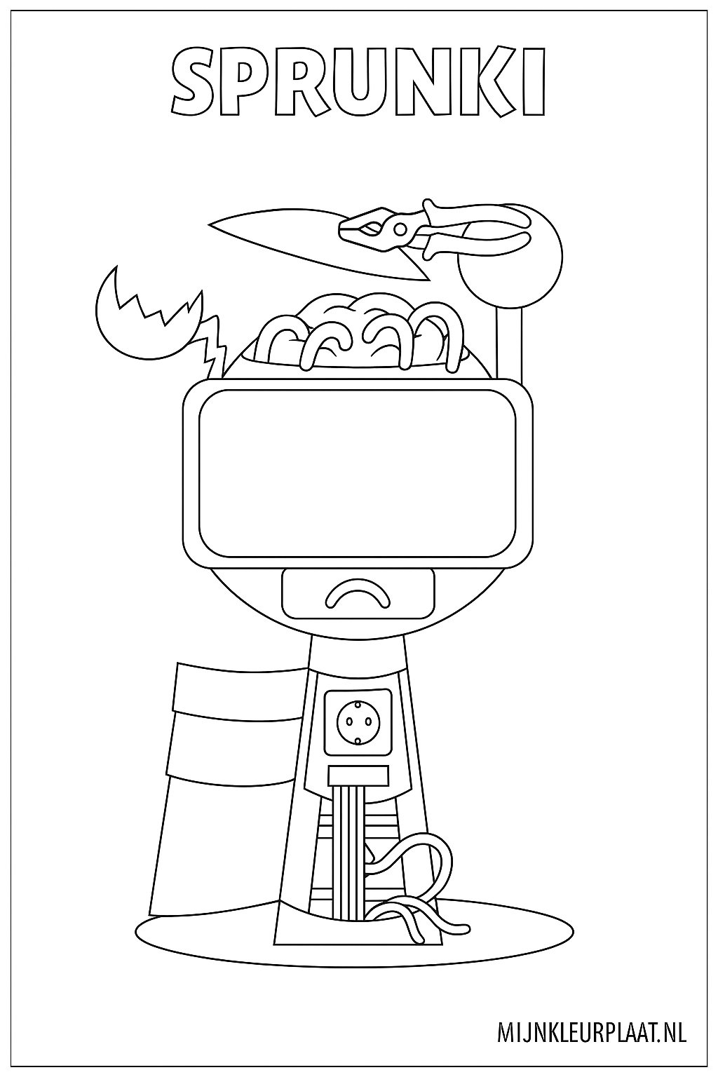 Free Sprunki Coloring Page - Variant 3 Coloring Sheet for Kids