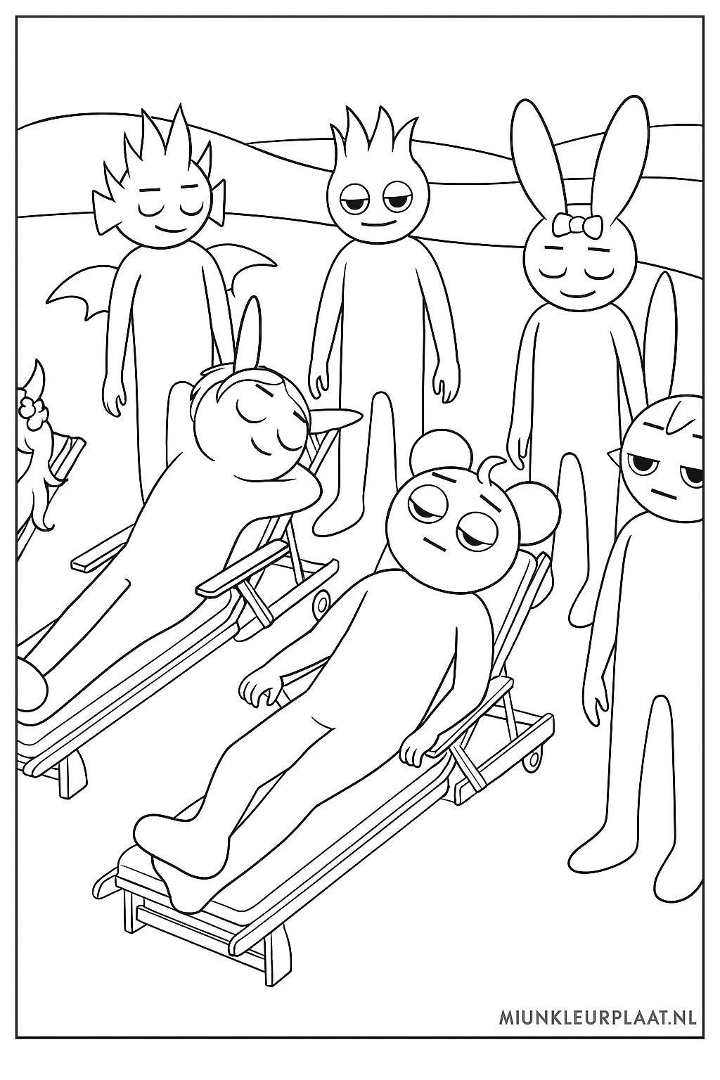 Free Sprunki Coloring Page - Variant 3 Coloring Sheet for Kids