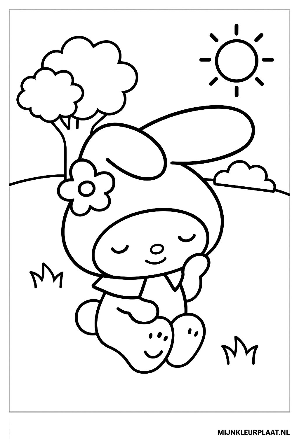 Free My Melody Coloring Page - Variant 3 Coloring Sheet for Kids