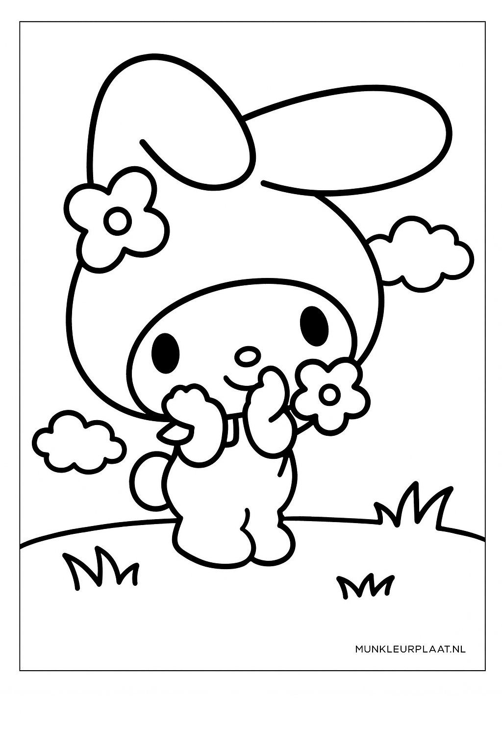 Free My Melody Coloring Page - Variant 4 Coloring Sheet for Kids