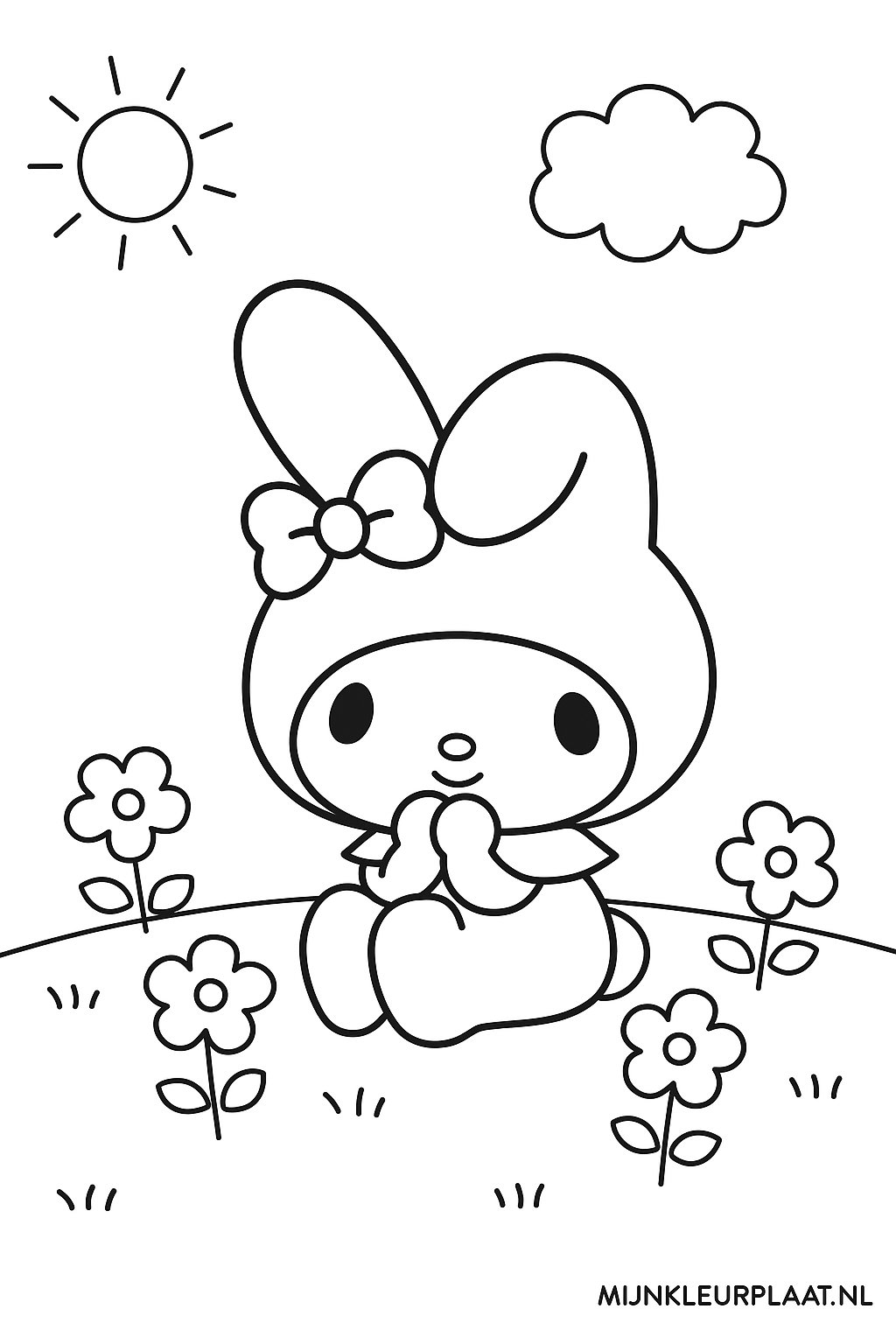 Free My Melody Coloring Page - Variant 4 Coloring Sheet for Kids