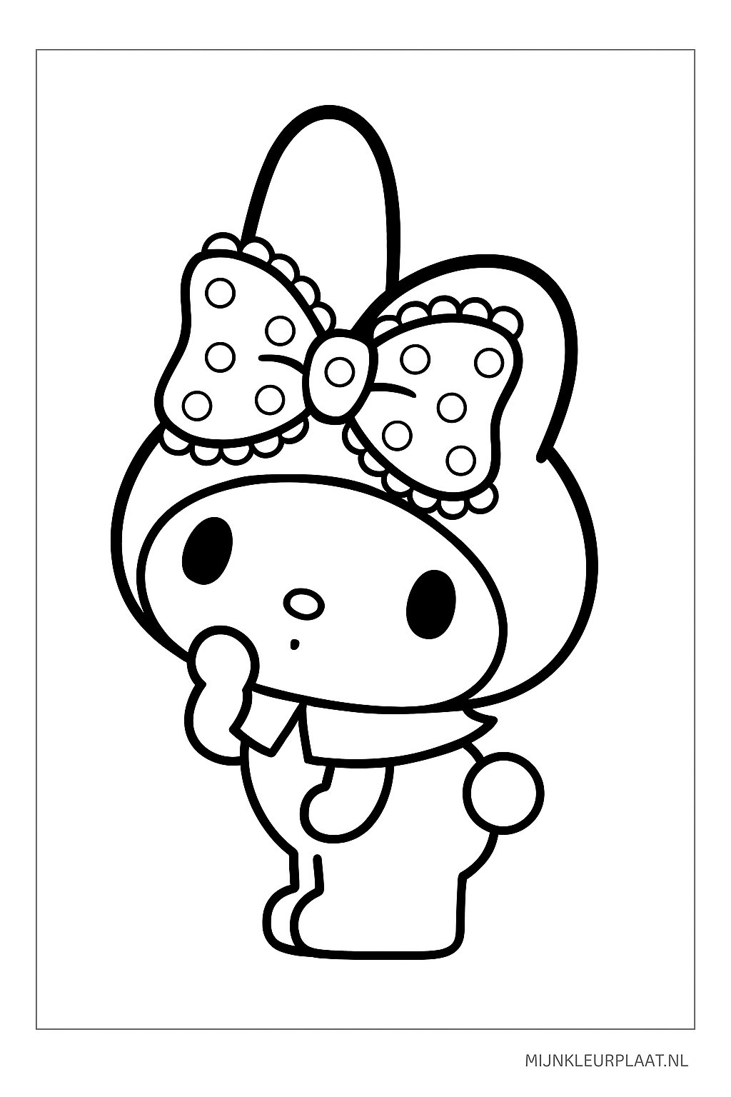 Free My Melody Coloring Page - Variant 4 Coloring Sheet for Kids