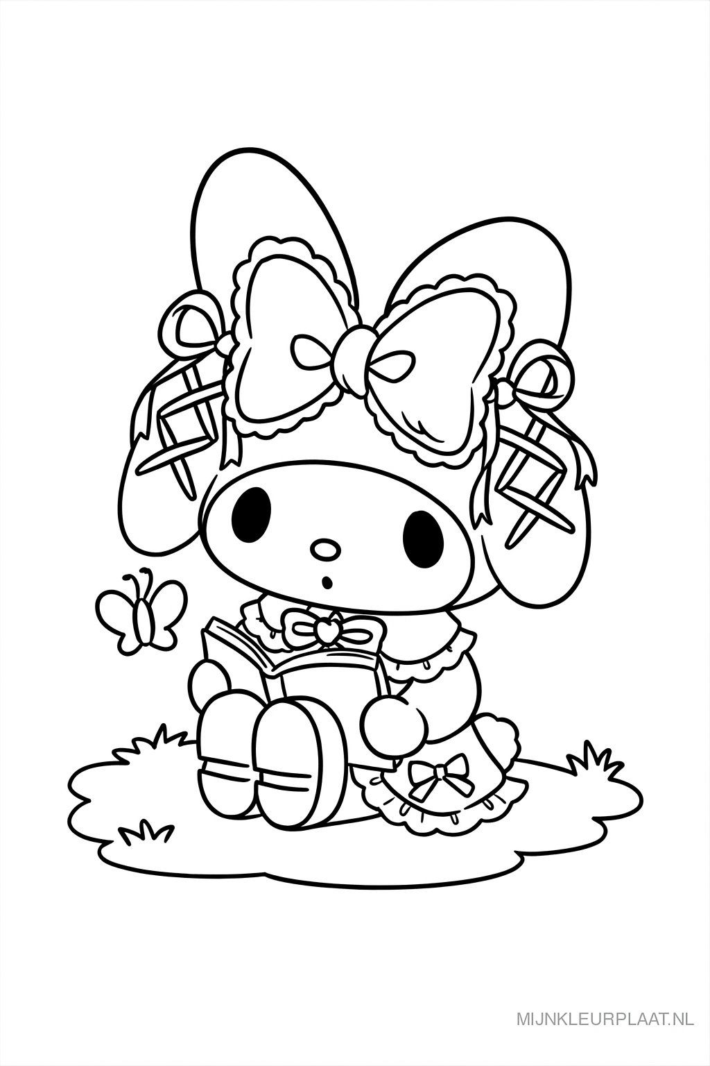 Free My Melody Coloring Page - Variant 3 Coloring Sheet for Kids