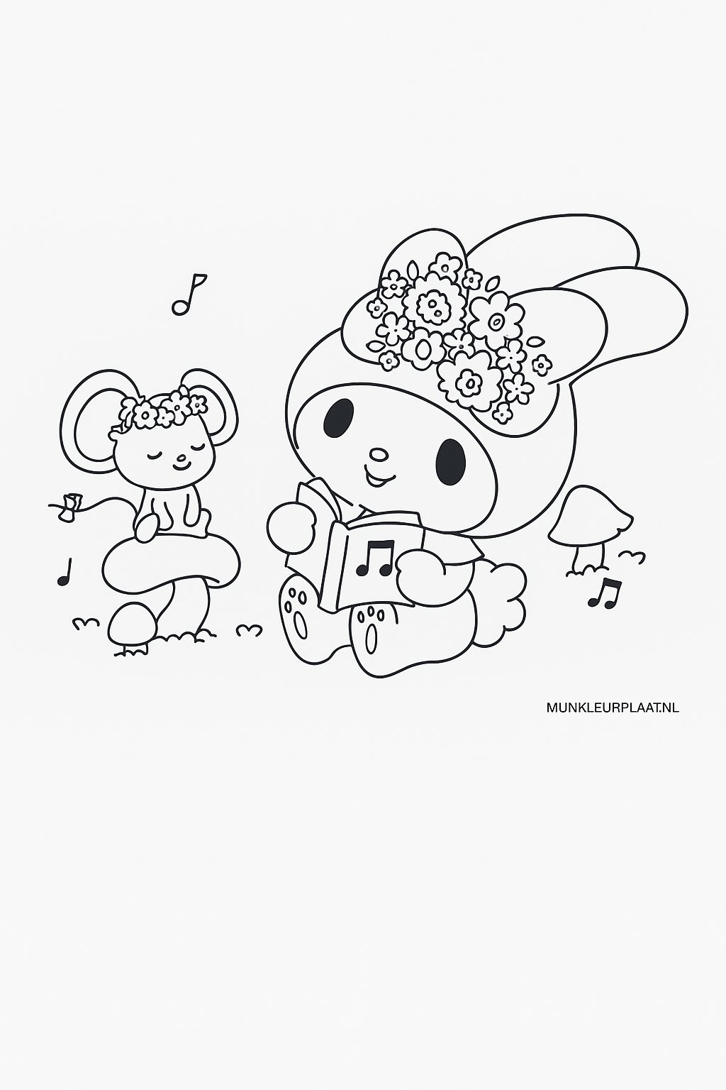 Free My Melody Coloring Page - Variant 4 Coloring Sheet for Kids