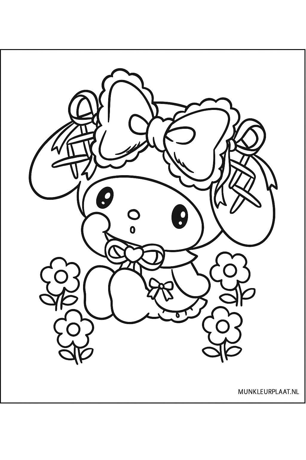 Free My Melody Coloring Page - Variant 4 Coloring Sheet for Kids
