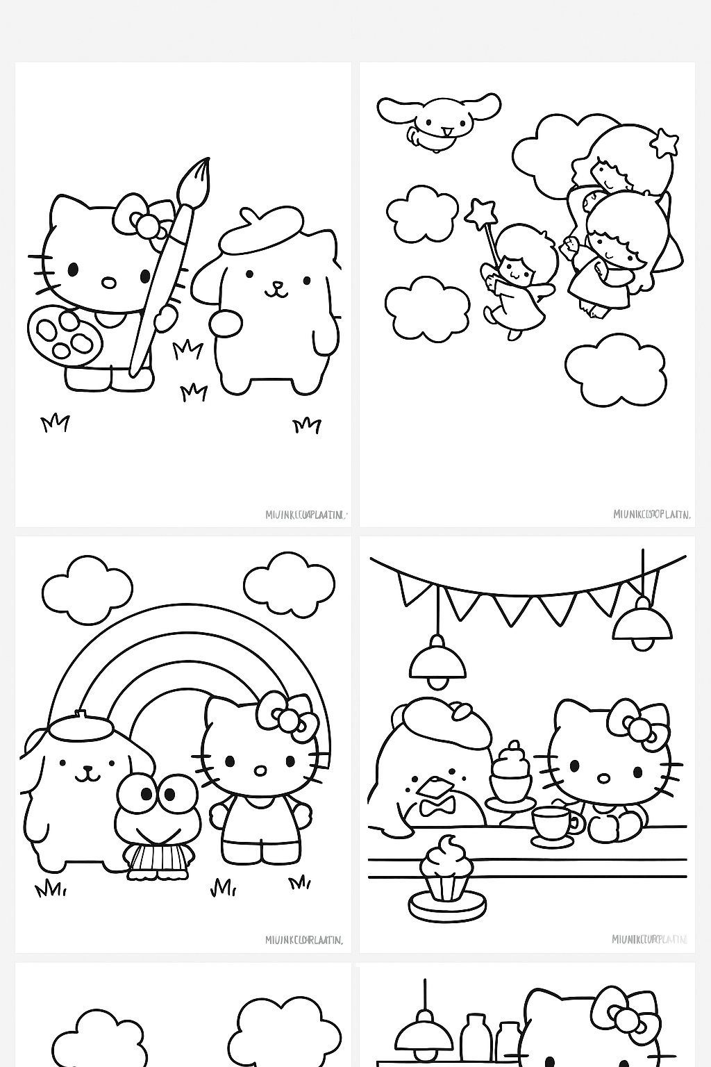 Free Sanrio Coloring Page - Variant 3 Coloring Page for Kids