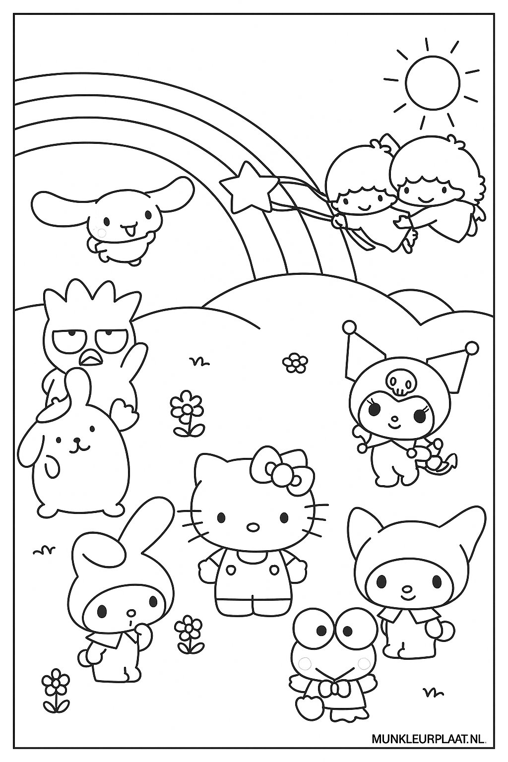 Free Sanrio Coloring Page - Variant 3 Coloring Page for Kids
