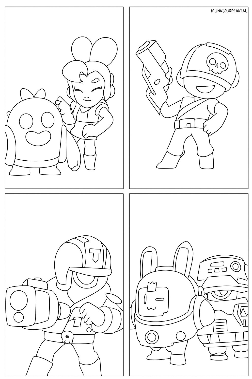 Free Brawl Stars Coloring Page - Variant 4 Coloring Sheet for Kids