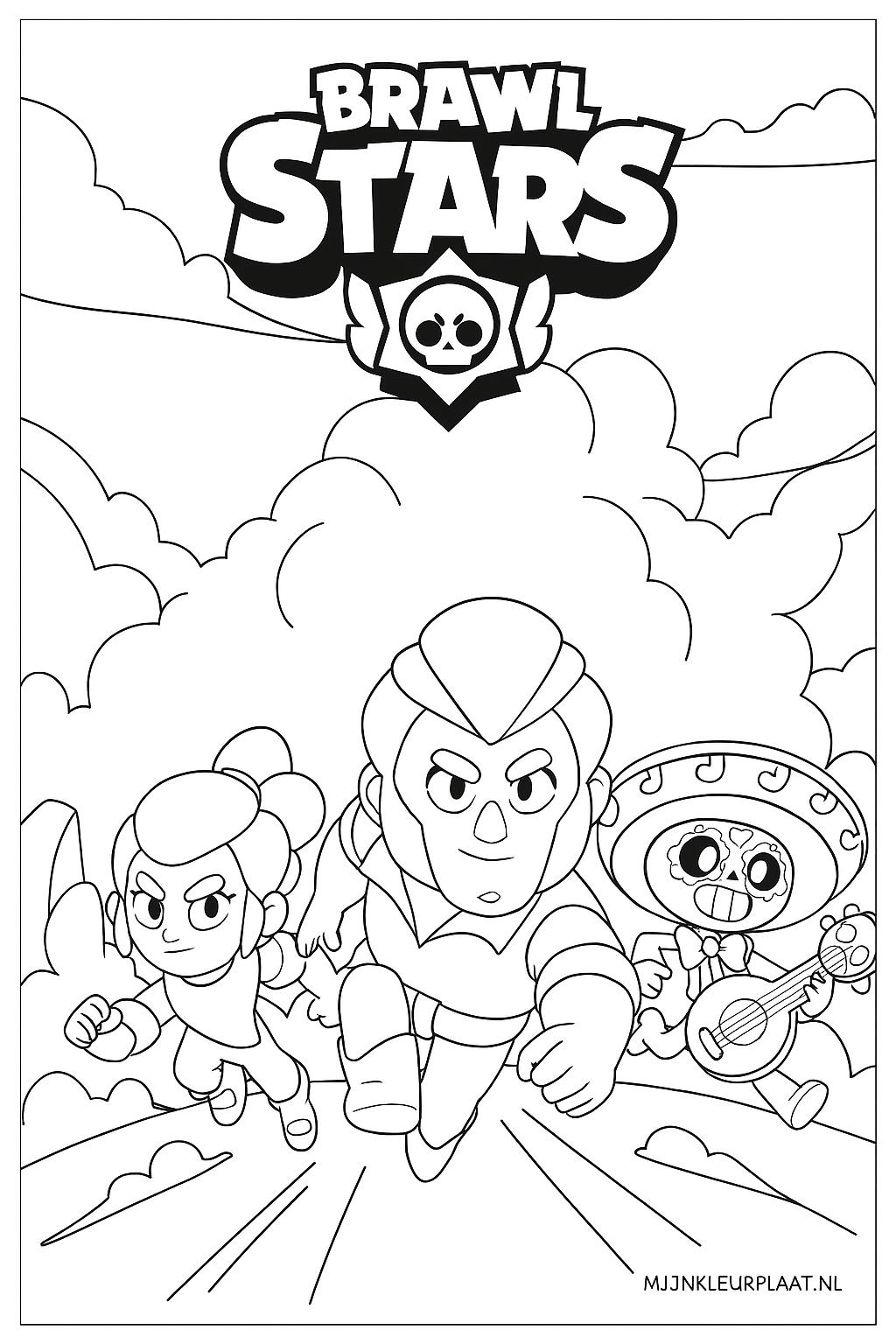 Free Brawl Stars Coloring Page - Variant 4 Coloring Sheet for Kids