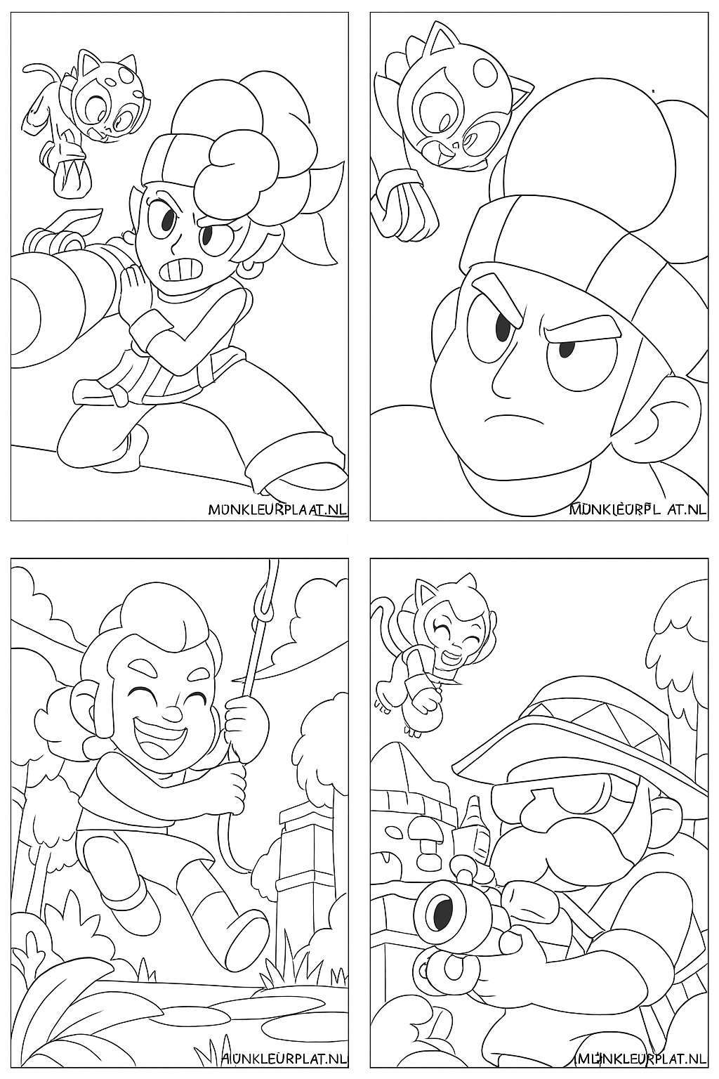 Free Brawl Stars Coloring Page - Variant 4 Coloring Sheet for Kids
