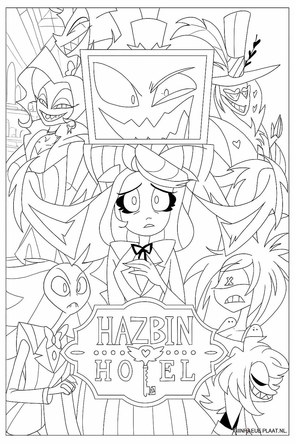 Free Hazbin Hotel Coloring Page - Variant 4 Coloring Sheet for Kids