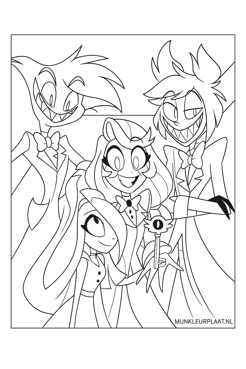 Free Hazbin Hotel Coloring Page - Variant 4 Coloring Sheet for Kids