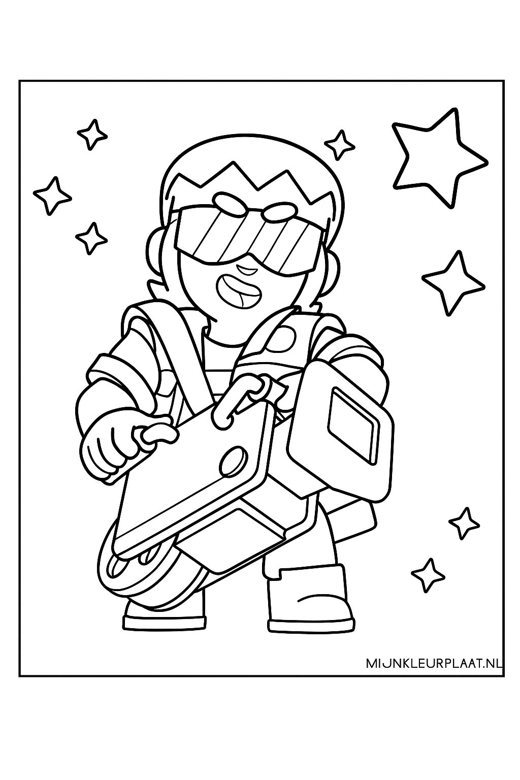 Free Brawl Stars Coloring Page - Variant 4 Coloring Sheet for Kids