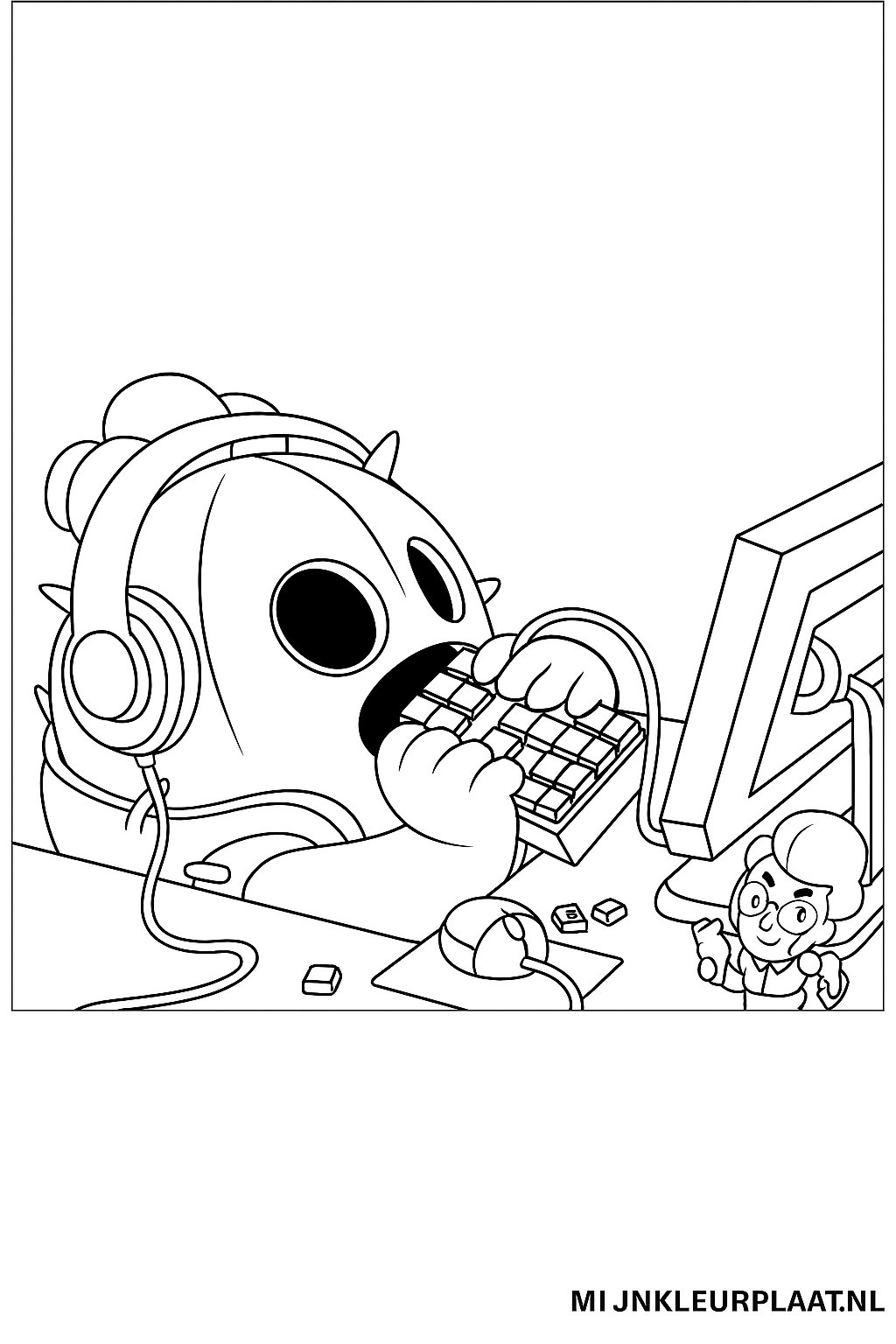 Free Brawl Stars Coloring Page - Variant 4 Coloring Sheet for Kids
