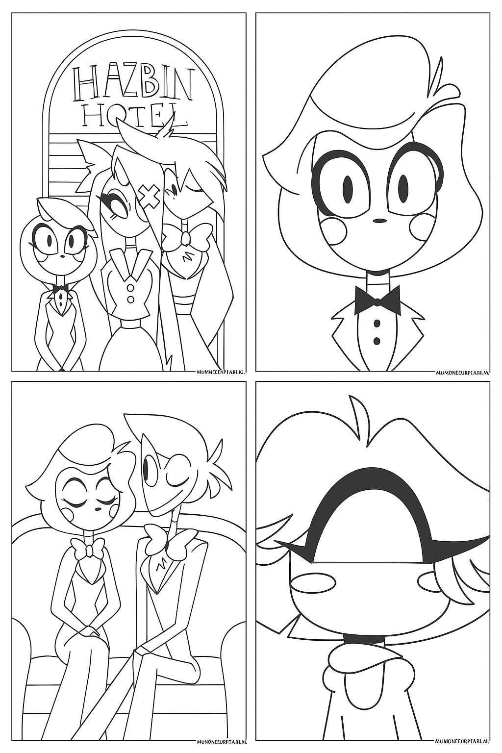 Free Hazbin Hotel Coloring Page - Variant 4 Coloring Sheet for Kids