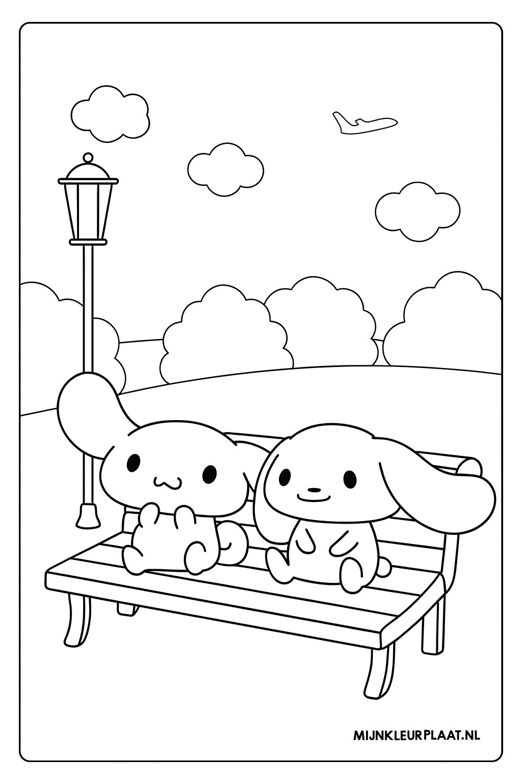 Free Cinnamoroll Coloring Page - Variant 4 Coloring Page for Kids