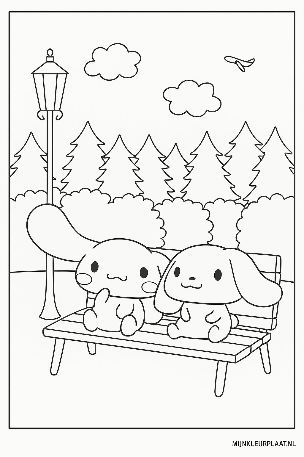 Free Cinnamoroll Coloring Page - Variant 3 Coloring Page for Kids
