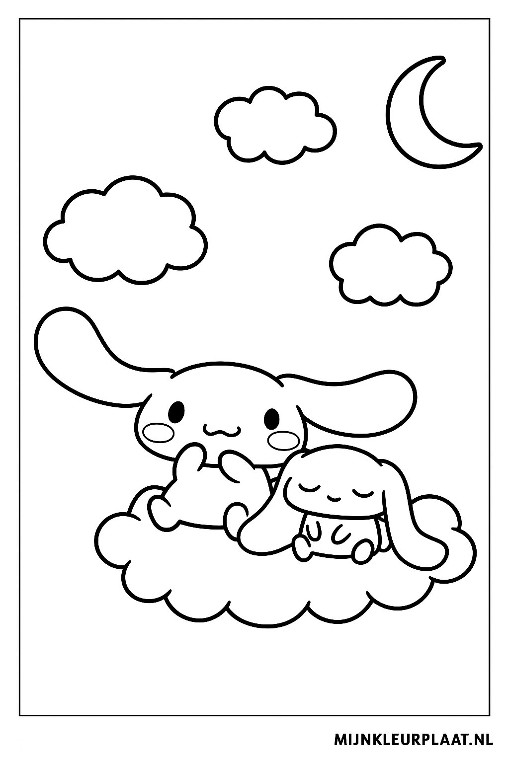 Free Cinnamoroll Coloring Page - Variant 4 Coloring Page for Kids