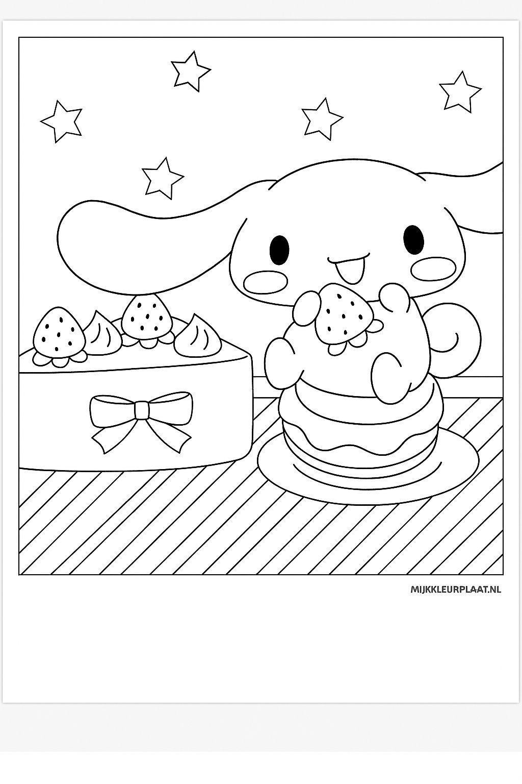 Free Cinnamoroll Coloring Page - Variant 4 Coloring Page for Kids
