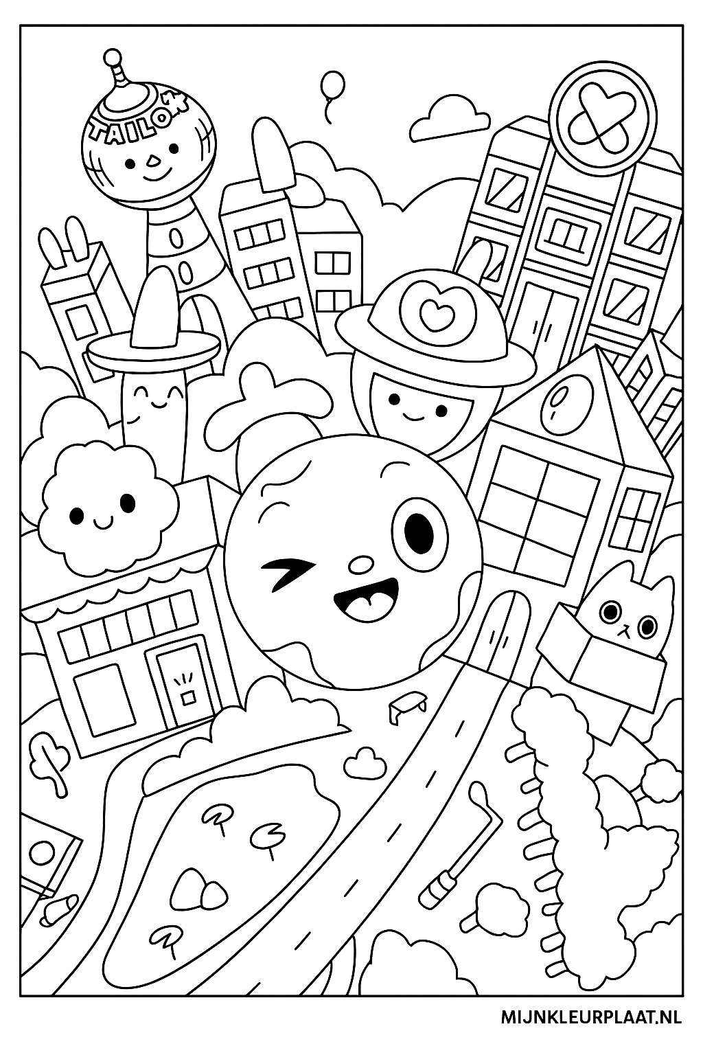Free Toca Boca Coloring Page - Variant 3 Coloring Page for Kids
