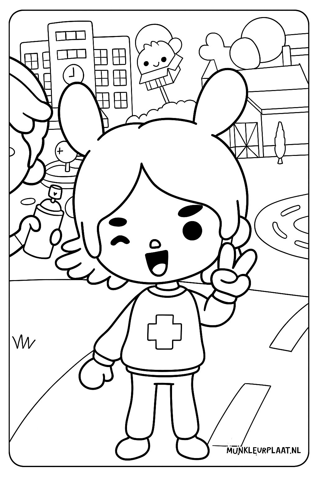 Toca Boca Variant 2 coloring page for children