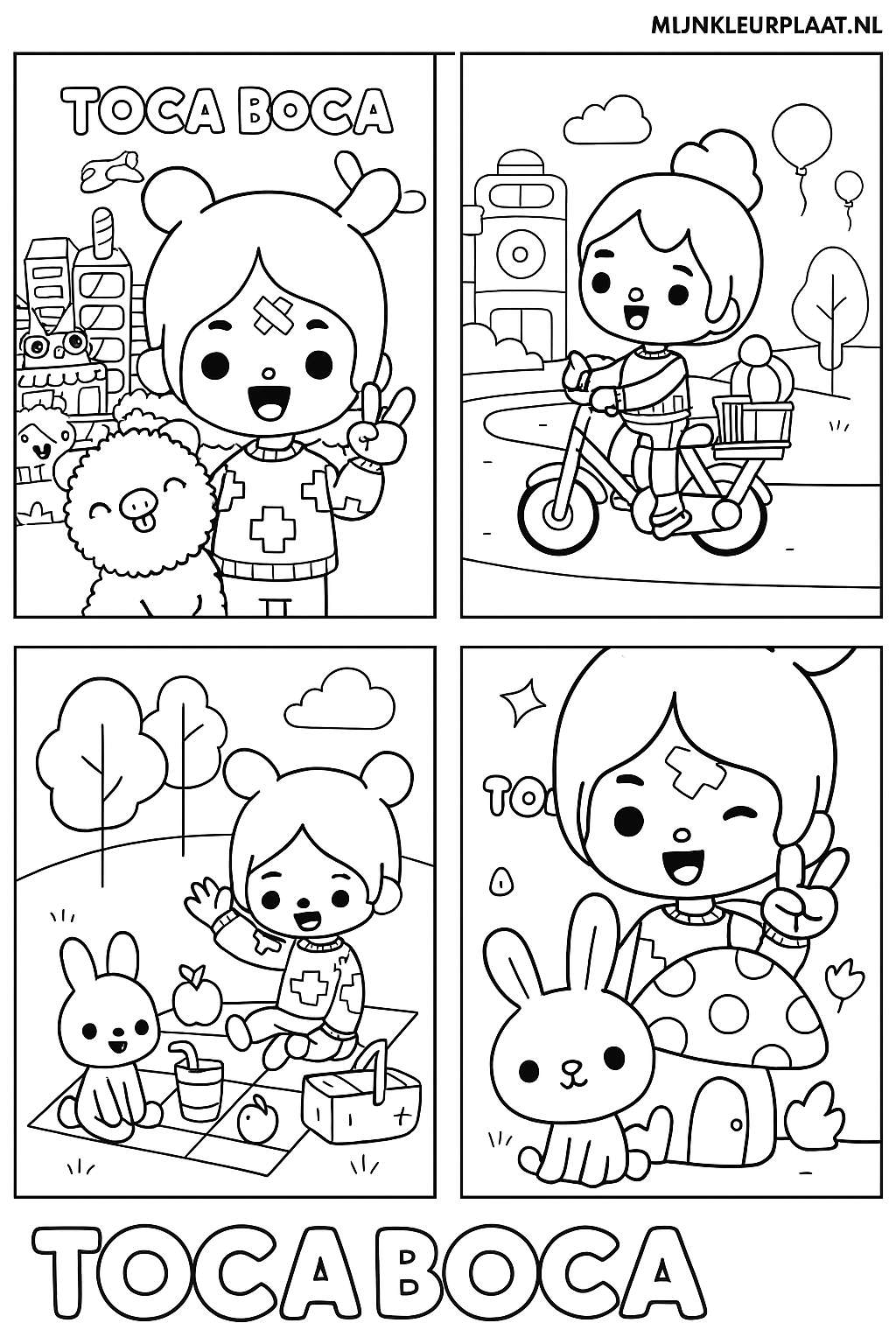 Toca Boca Variant 2 coloring page for children