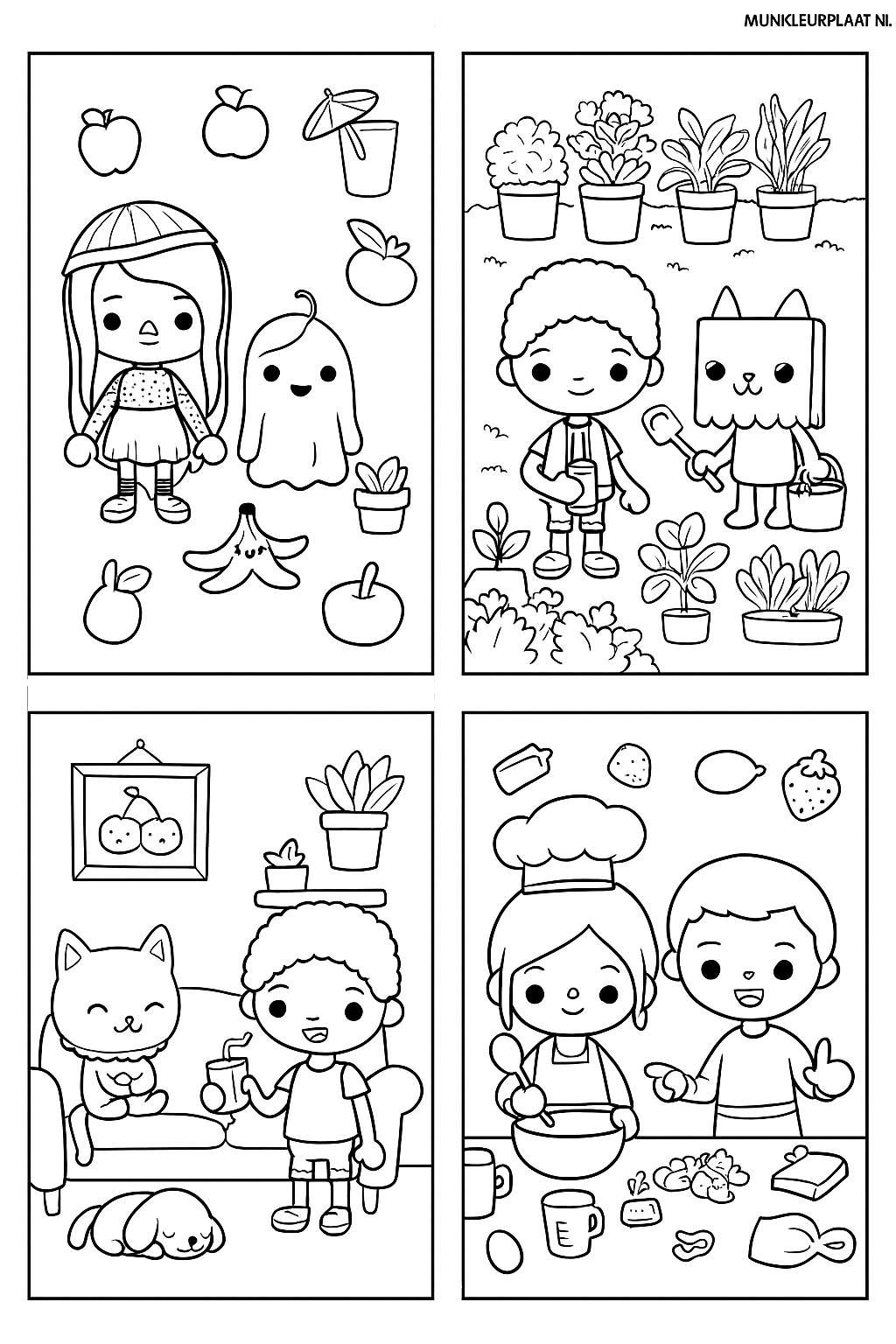 Toca Boca Variant 4 coloring page for children