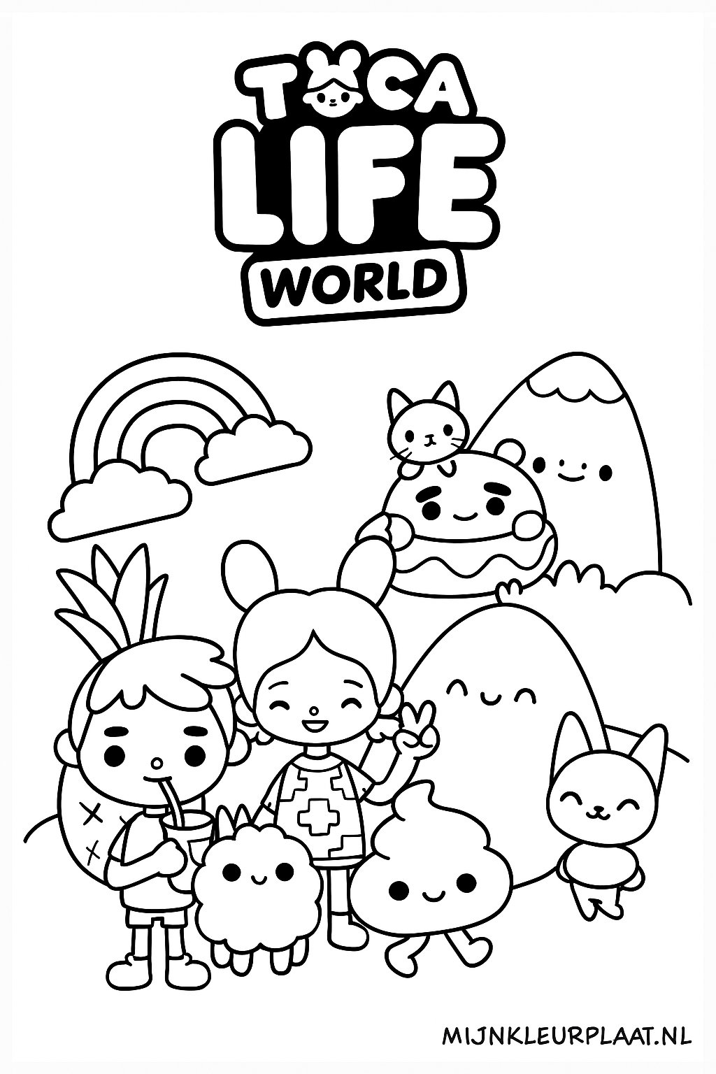 Toca Boca Variant 2 coloring page for children