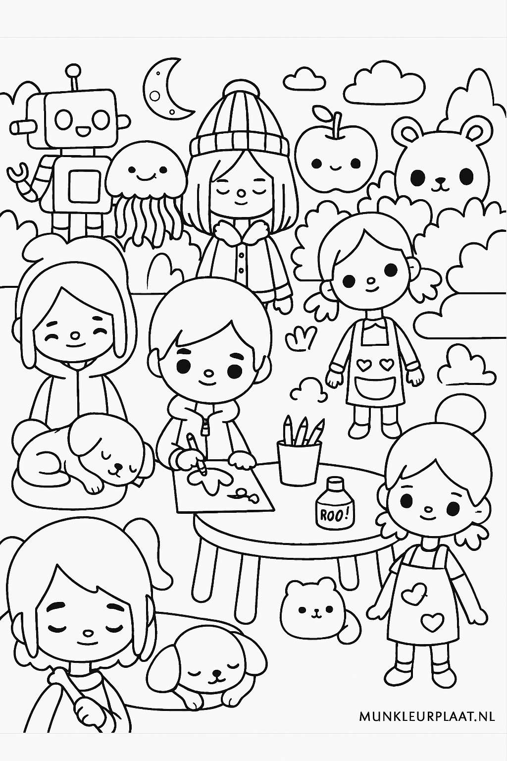 Toca Boca Variant 2 coloring page for children