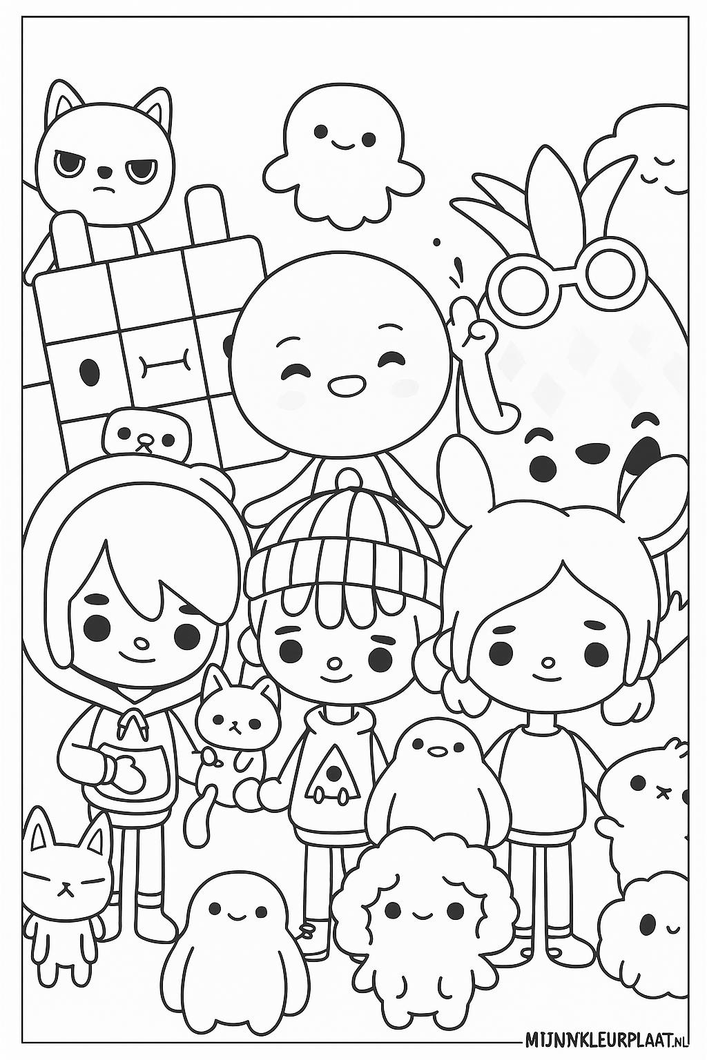 Toca Boca Variant 4 coloring page for children