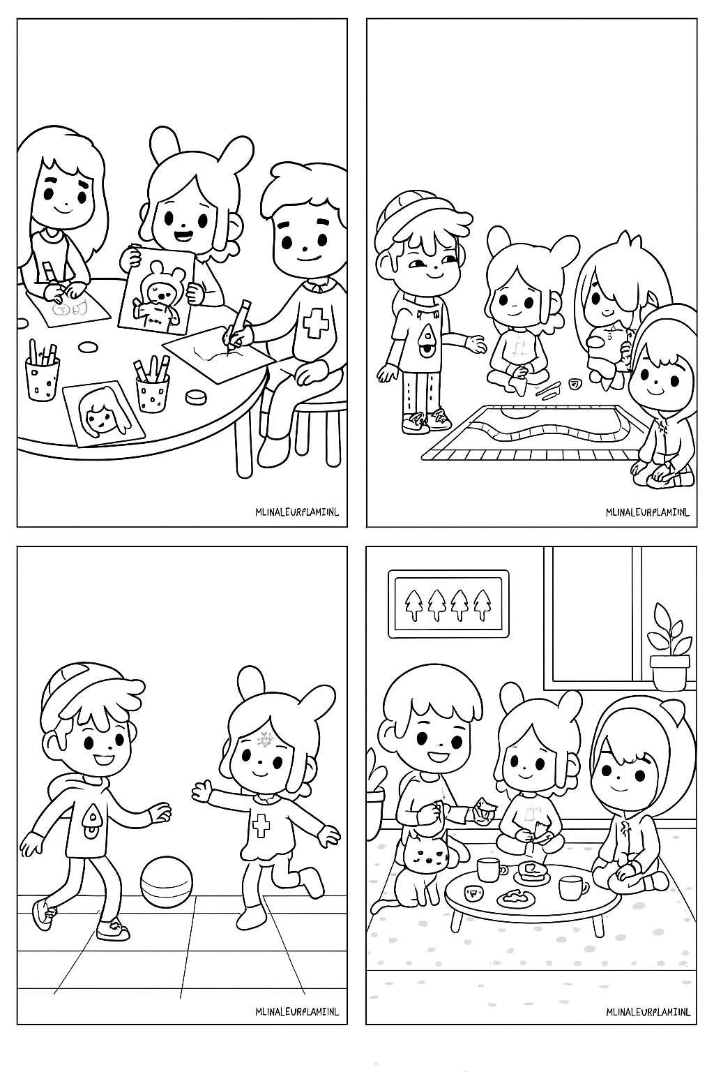 Toca Boca Variant 4 coloring page for children